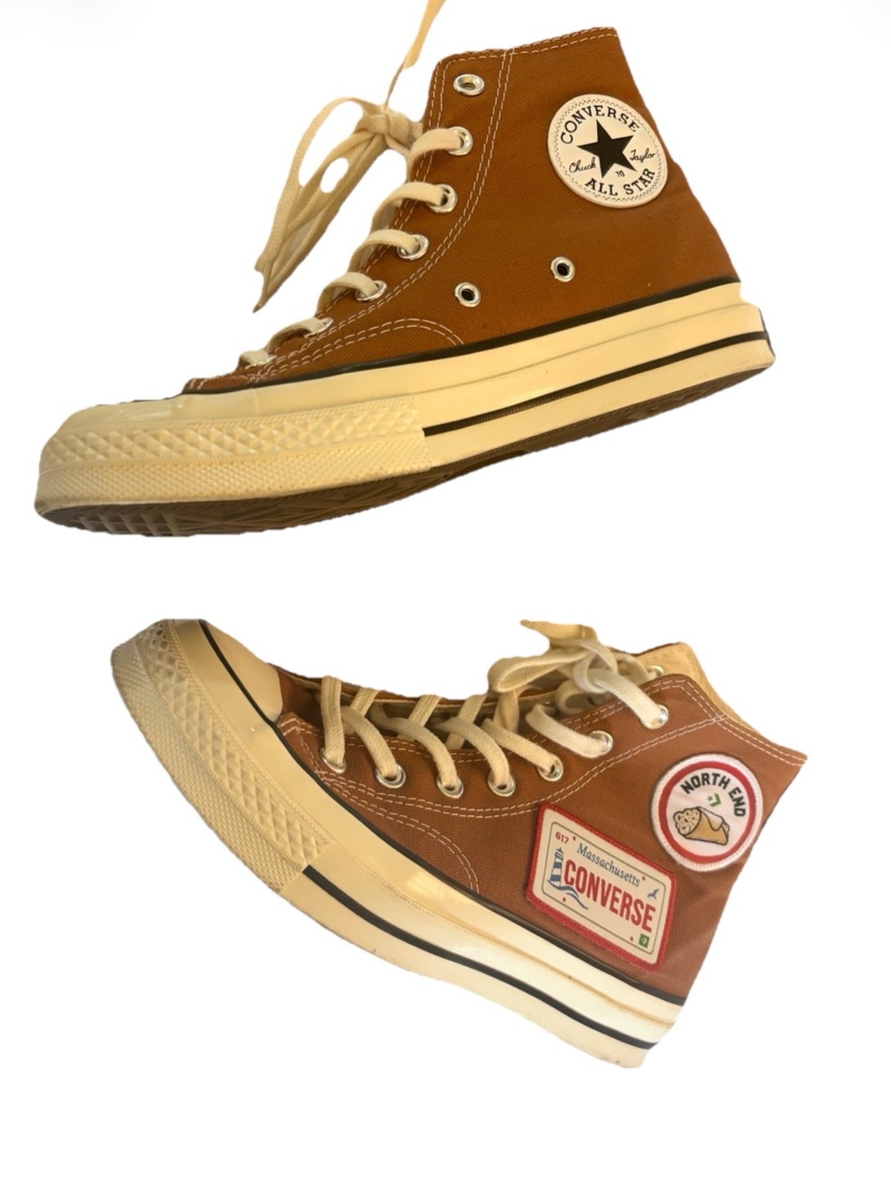 Converse Chuck Taylor custom Massachusetts High-Top Sneakers — Brown